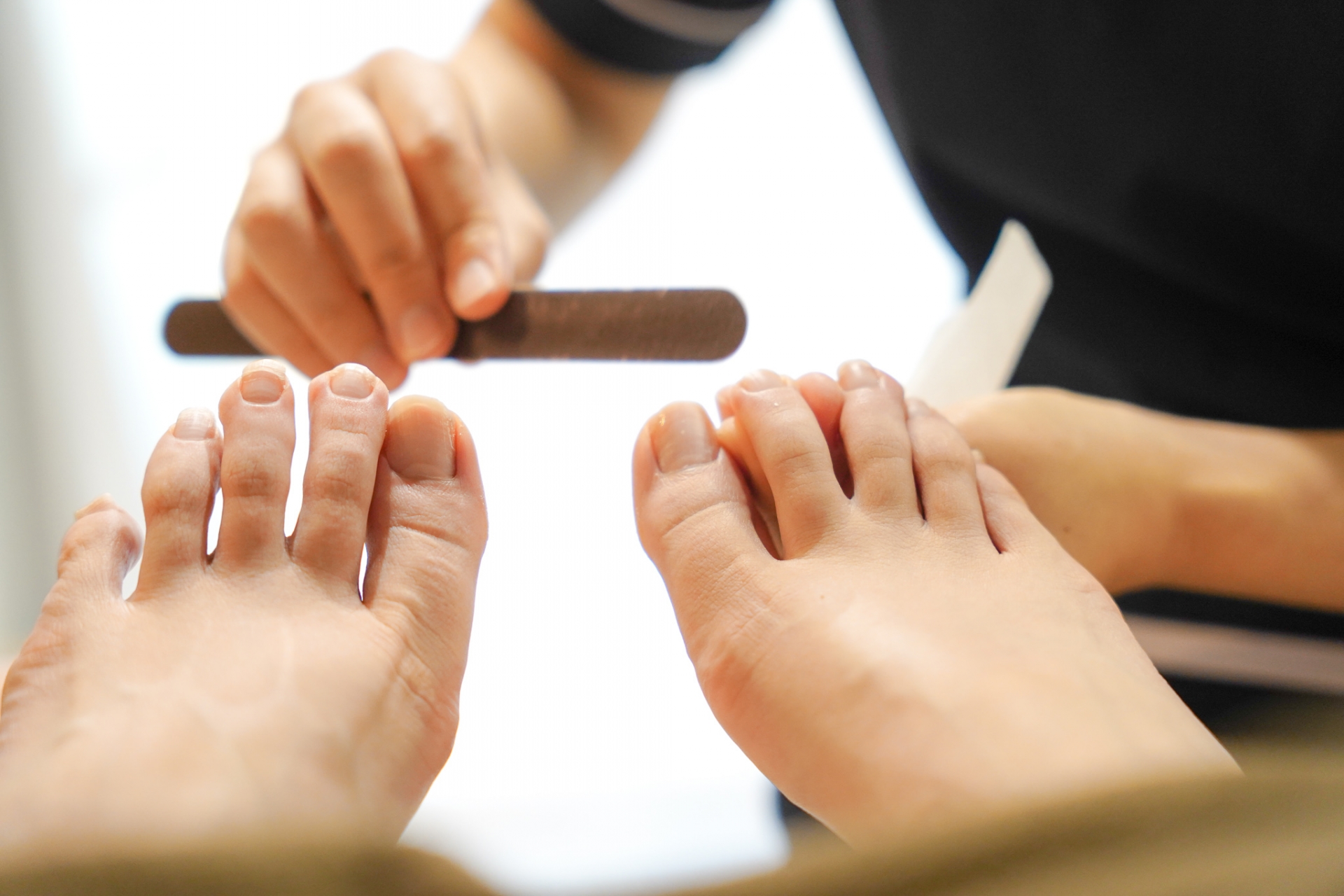 やさしいフットケアの様子